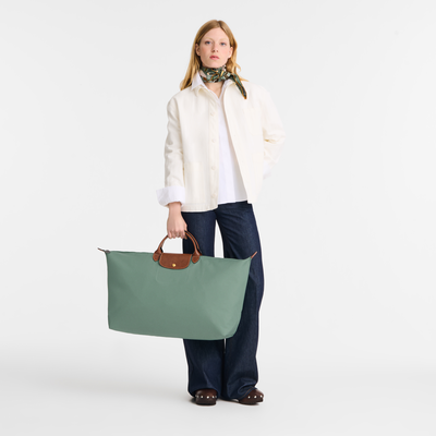 Le Pliage Original XL 旅行包 , 青瓷 - 再生帆布