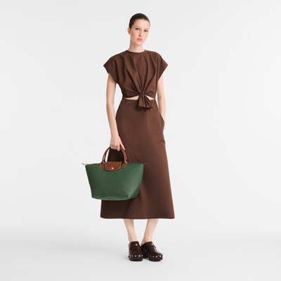 Le Pliage Original M 手提包 , 英伦绿 - 再生帆布