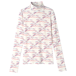 Fall/Winter 2023 Collection Thin turtleneck sweater , Cobalt/Red - OTHER