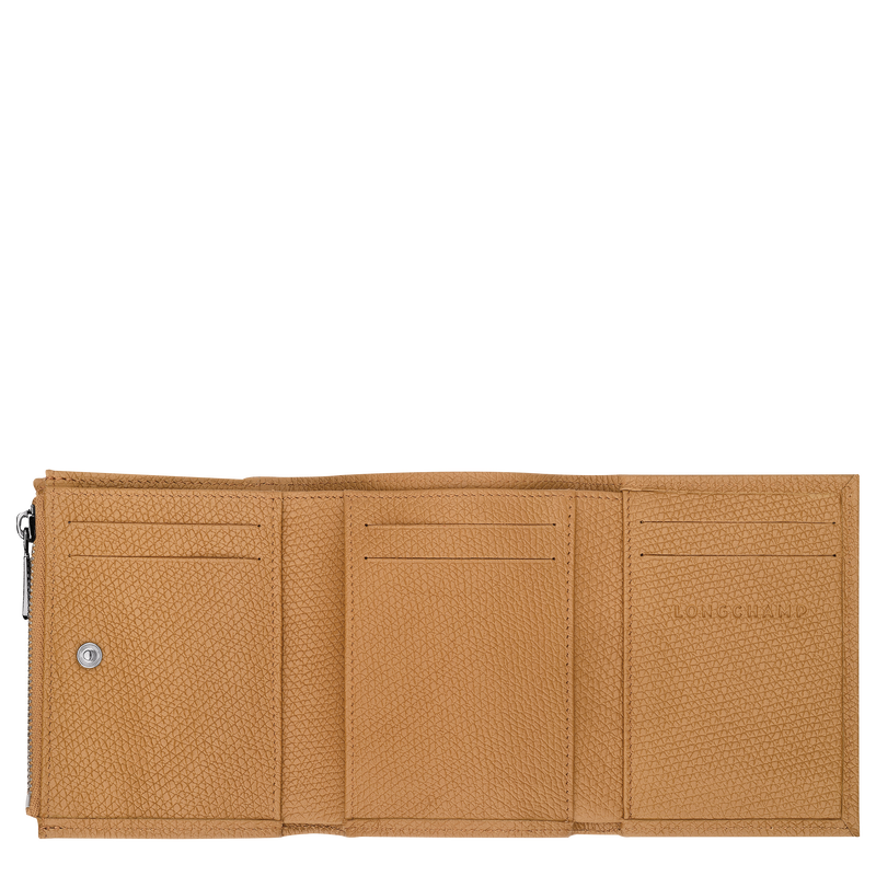 Le Roseau Compact wallet , Walnut - Leather  - View 3 of  3
