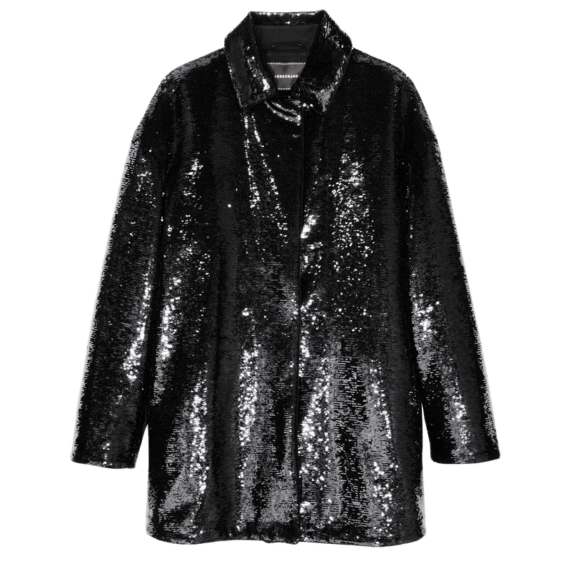 Coat , Black - Sequin  - View 1 of  3