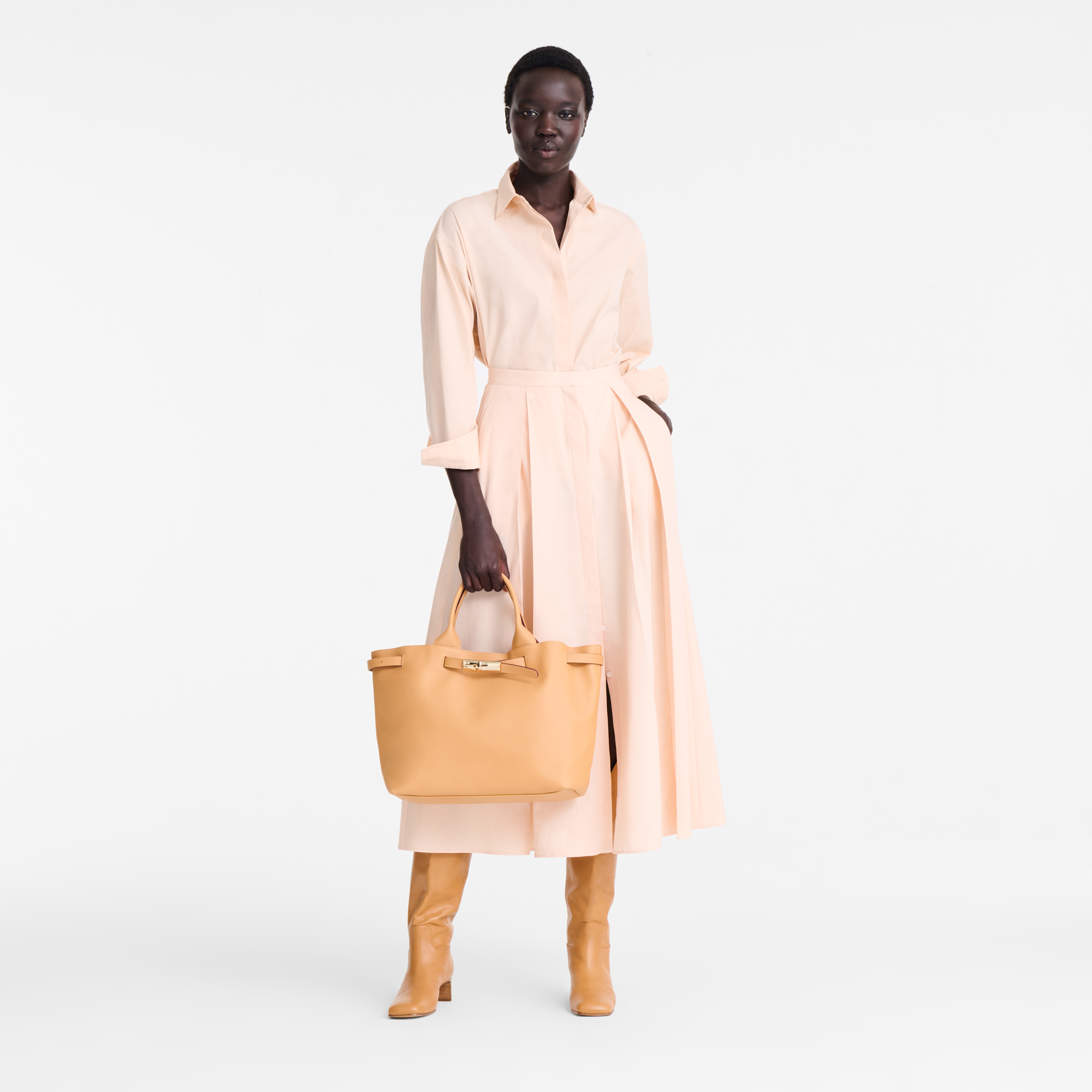 Le Smart 手提包 L, 沙白色