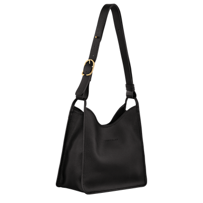 Le Foulonné 系列 Hobo 袋 M, 黑色