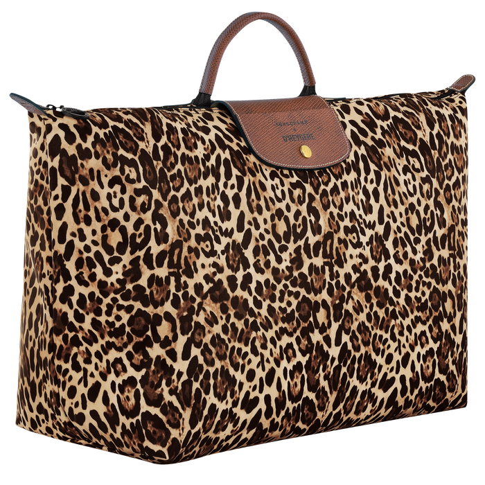 Longchamp X D'heygere 旅行包/双肩背包 S, 黑豹图案