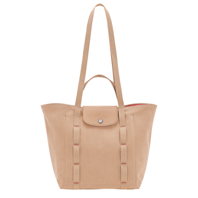 Le Pliage Collection M 托特包 , 米色 - 帆布