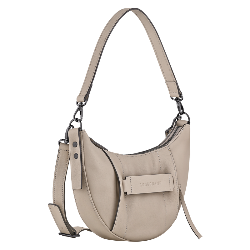 Longchamp 3D S 斜挎包 , 陶灰色 - 皮革  - 查看 3 4