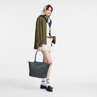 Le Pliage Green L 托特包 , 石墨黑 - 再生帆布