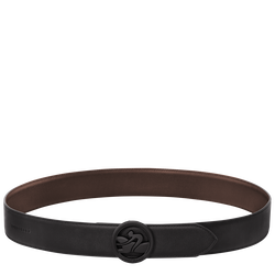 Box-Trot Men's belt , Black/Ebony - Leather