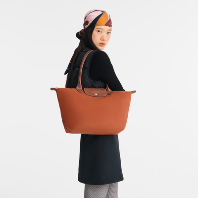Le Pliage Original L 托特包 , 砖红色 - 再生帆布