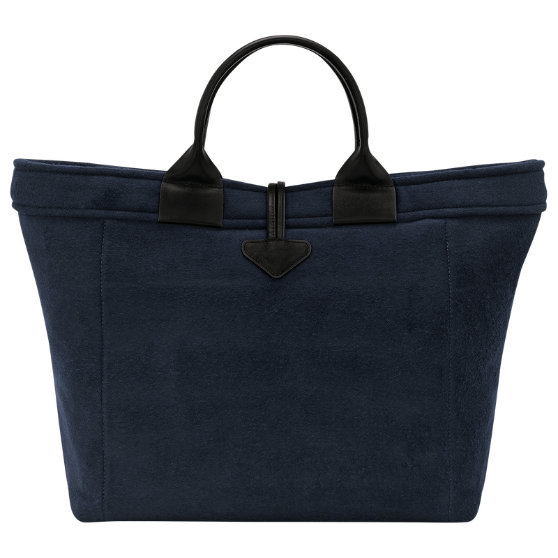 Le Roseau L Tote bag , Navy - Canvas  - View 4 of  5
