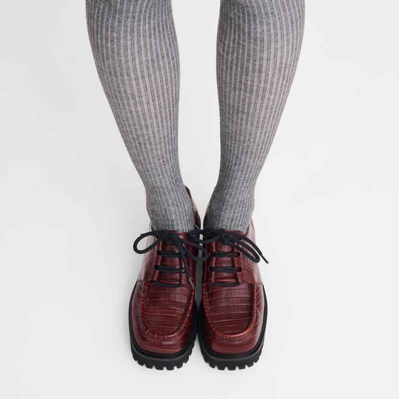 La Voyageuse Derby , Pomegranate - Leather  - View 2 of  4