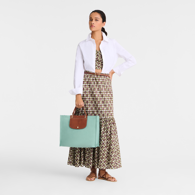 Cabas Longchamp L Tote Bag , Vervain - Canvas