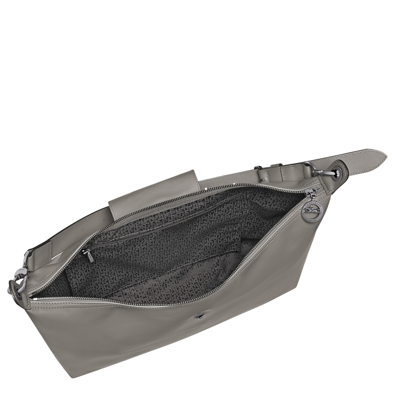 Le Pliage Xtra XL Hobo 袋 , 斑鸠灰 - 皮革  - 查看 5 7