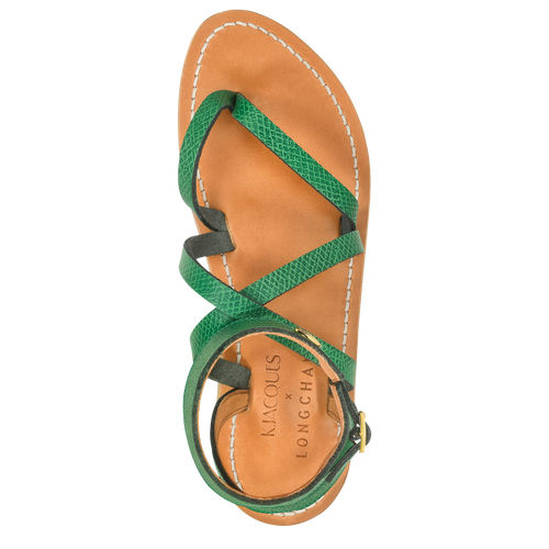 Longchamp x K.Jacques 凉鞋 , 绿色 - 皮革 - 查看 4 4