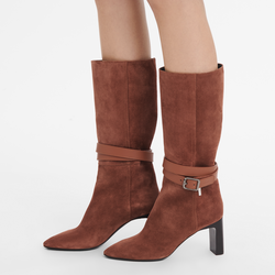 Roseau Heeled boots , Mahogany - Leather