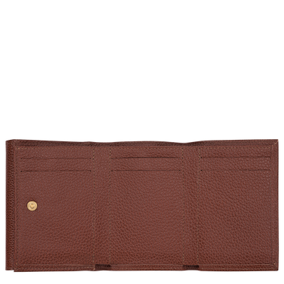 Le Foulonn&eacute; Compact wallet, Coffee