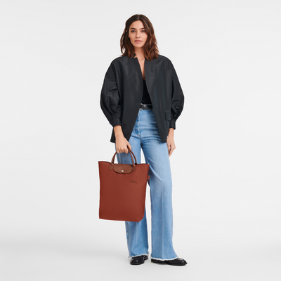 Le Pliage Green M 托特包 , 栗子色 - 帆布