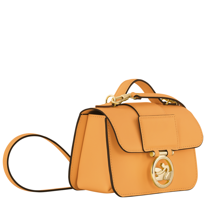 Box-Trot XS Crossbody bag , Apricot - Leather  - View 3 of  5
