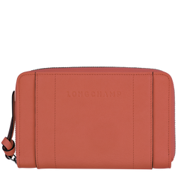 Longchamp 3D 钱包 , 土黄色 - 皮革