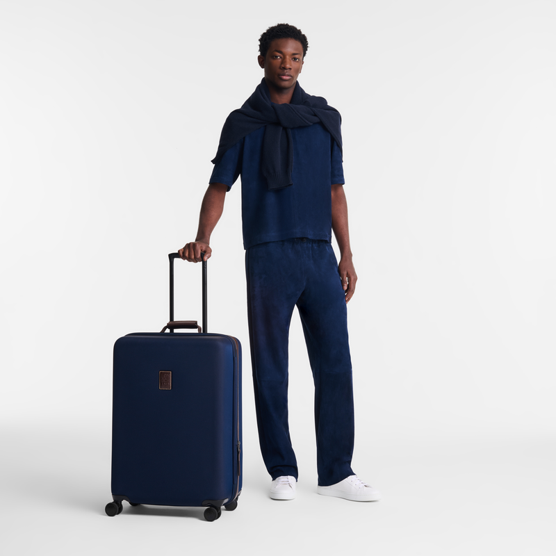 Boxford L Suitcase , Blue - Recycled canvas  - View 2 of  4 Boxford L Suitcase , Blue - Recycled canvas  - View 2 of  4