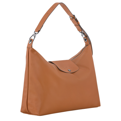 Le Pliage Xtra XL Hobo 袋 , 腰果棕 - 皮革
