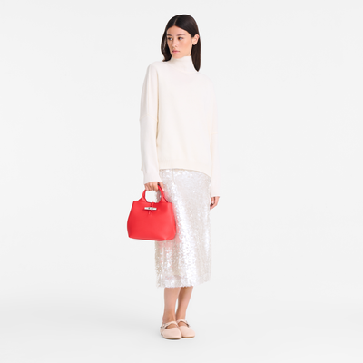 Le Roseau S 手提包 , 朱红色 - 皮革