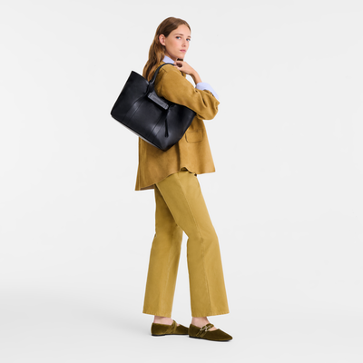 Longchamp 3D L 单肩包 , 黑色 - 皮革