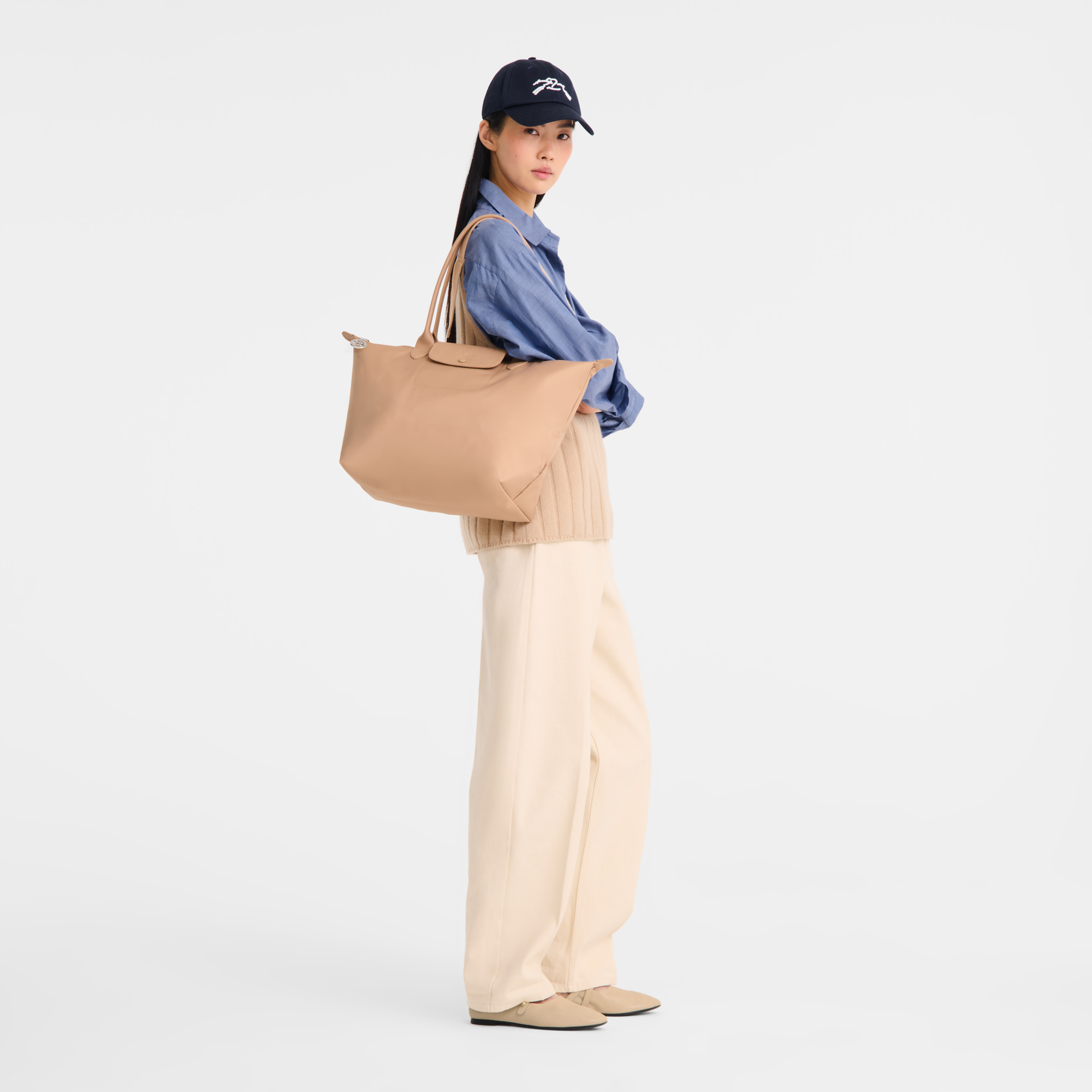 Le Pliage One Tote bag L, Beige