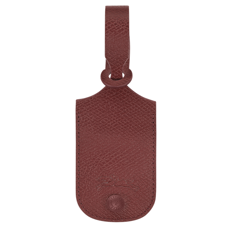 Le Pliage One Luggage tag , Burgundy - Leather  - View 1 of  1