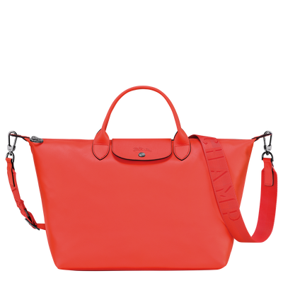 Le Pliage Xtra L 手提包 , 甜橙色 - 皮革