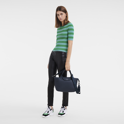 Le Pliage Xtra S Handbag , Navy - Leather