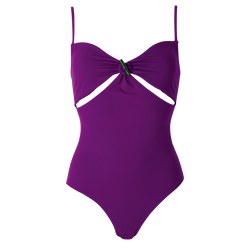 泳装 , 紫色 - 平纹针织布
