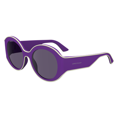 null Sunglasses, White/Violet