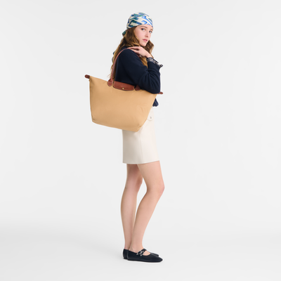 Le Pliage Original L Tote bag , Fawn - Recycled canvas