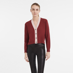 Cardigan , Mahogany/Powder - Knit