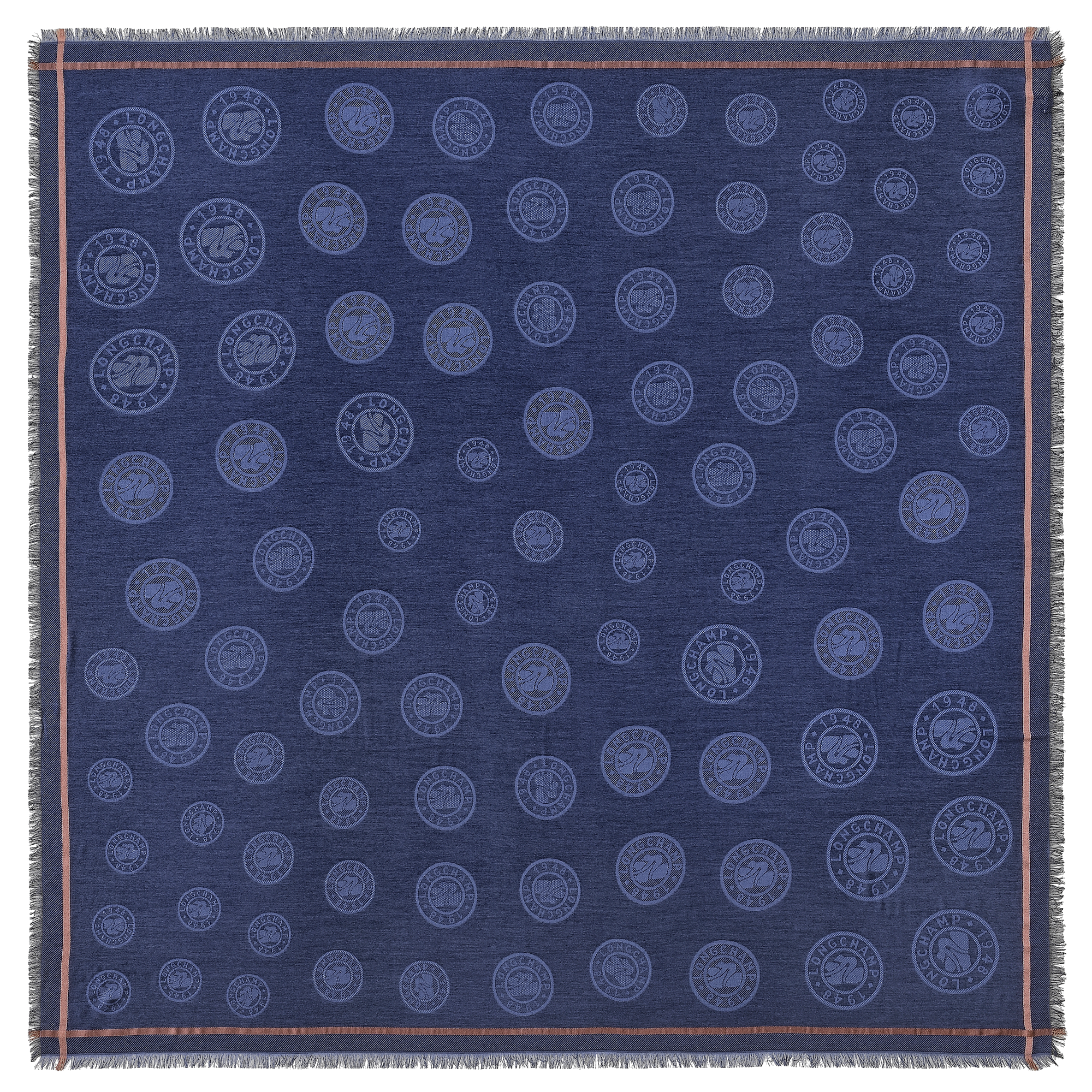 Longchamp奖章 披肩, 海军蓝色