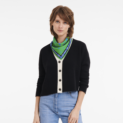 Longchamp 80's Silk scarf 50 , Lawn/Cobalt - OTHER