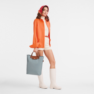 Le Pliage Original M 托特包 , 浅灰色 - 帆布