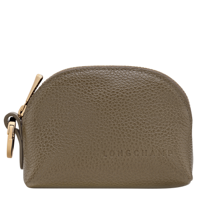 Le Foulonn&eacute; 零钱包 , 刺山柑绿 - 皮革