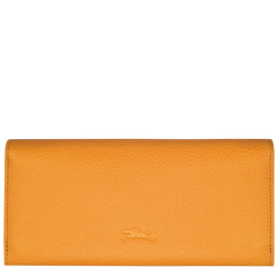 Le Foulonné Continental wallet , Apricot - Leather