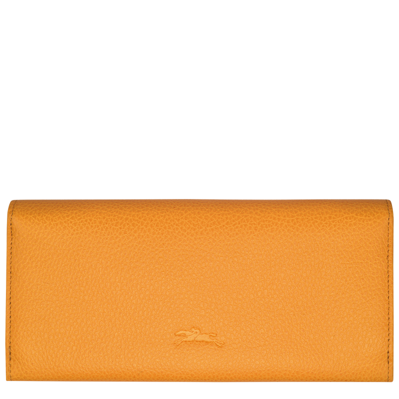 Le Foulonné Continental wallet , Apricot - Leather  - View 2 of  4