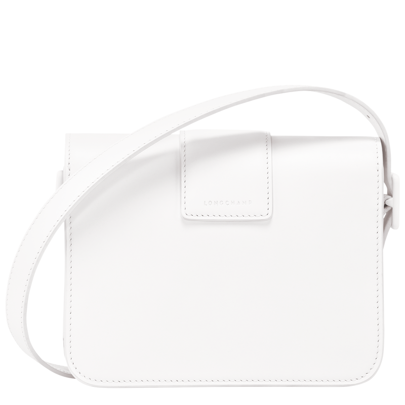 Box-Trot S Crossbody bag , White - Leather  - View 4 of  5