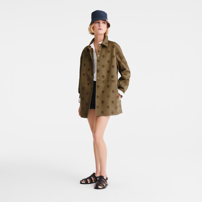 Coat , Artichoke - Embroidered gabardine