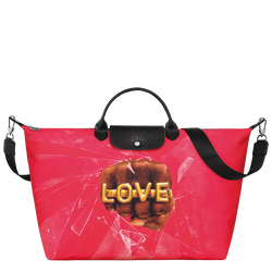 Longchamp x ToiletPaper S Travel bag , Red - Canvas