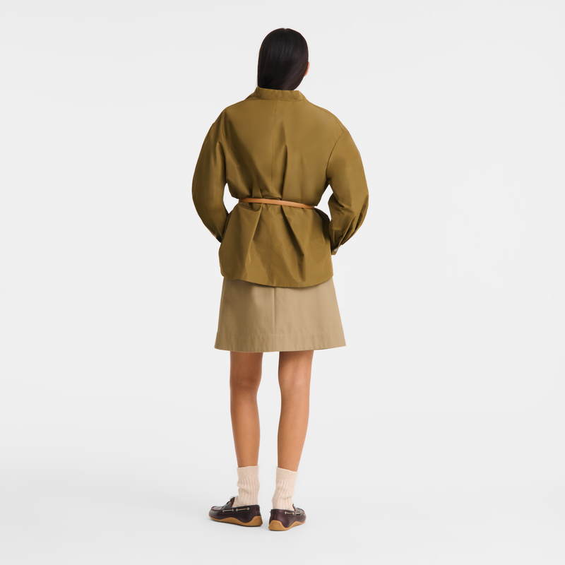 Kimono jacket , Olive - Techno taffeta  - View 5 of  5