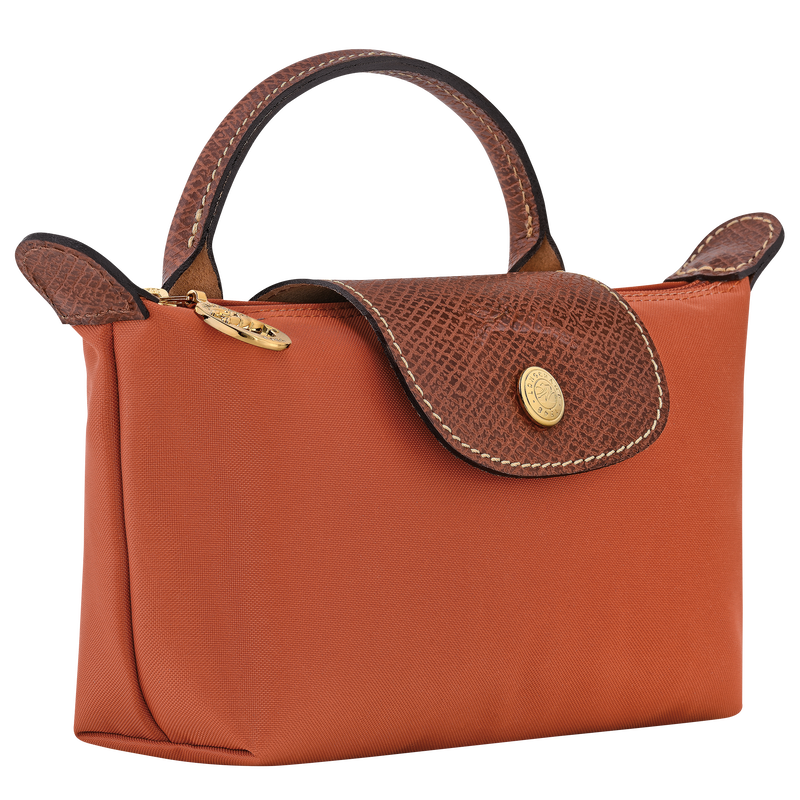 Le Pliage Original 化妆包 , 砖红色 - 再生帆布  - 查看 3 6