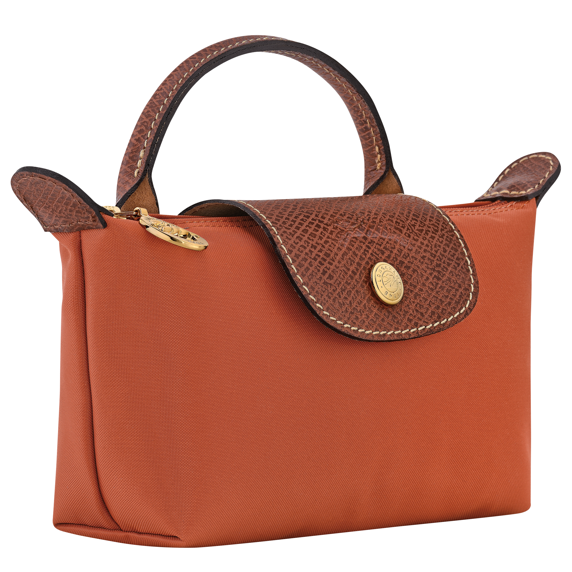 Pouch with handle, Brick - View 3 of
6 - zoom in Le Pliage Original Pouch with handle, Brick