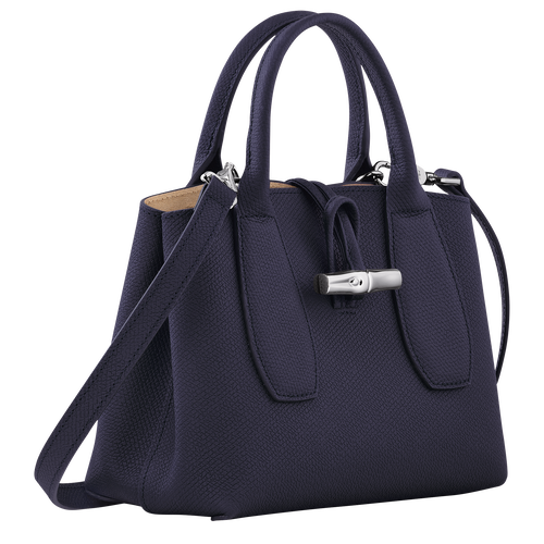 Roseau S Handbag , Bilberry - Leather - View 3 of  5