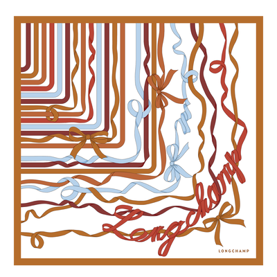 Rubans Longchamp 丝巾 50, 琥珀棕