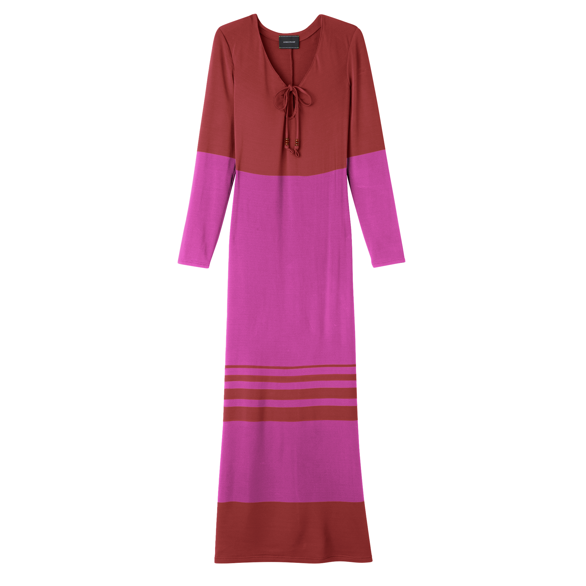 null Long dress, Hydrangea/Sienna
